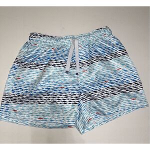 Evolve Kids Boys Swim‎ Trunks L 28 Waist Swimming Fish A39